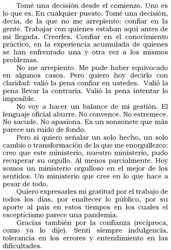 Palabras de despedida de Alejandro Gaviria 2